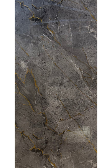 Antrasit Gold Mermer Desenli Pvc Duvar Paneli 122*244cm
