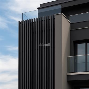 Antrasit Kompozit Seperatör Duvar Bölme Profili 4*10*300 cm