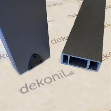 Antrasit Kompozit Seperatör Duvar Bölme Profili 4*10*300 cm