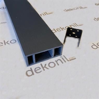 Antrasit Kompozit Seperatör Duvar Bölme Profili 4*10*300 cm
