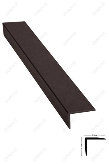 Kahve Kompozit Zemin Deck L Köşe Kapama Profili 4*6 cm