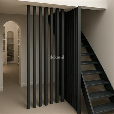 Antrasit Seperatör Duvar Bölme Profili 5*8*280 cm