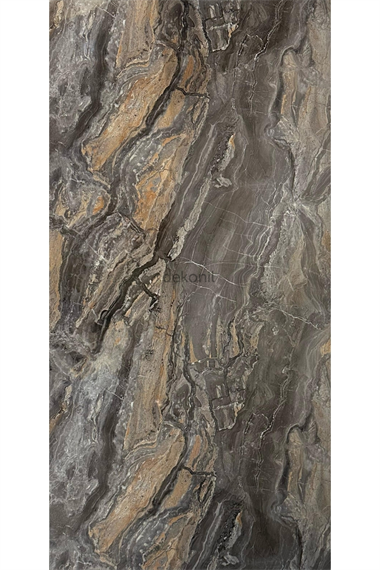 Arabescato Brown Mermer Desenli Pvc Duvar Paneli 122*244cm