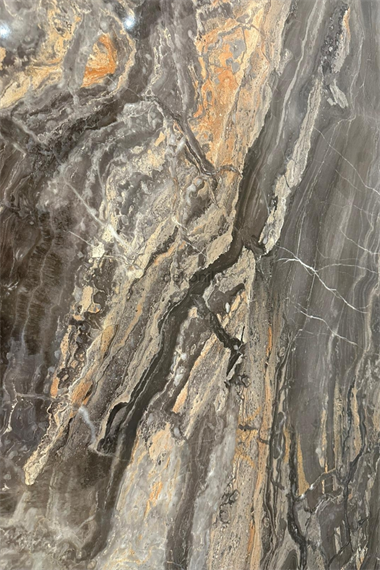 Arabescato Brown Mermer Desenli Pvc Duvar Paneli 122*244cm