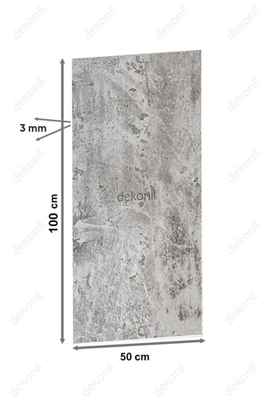 Atlantis Beton Desenli Flex Stone İnce Esnek Doğal Taş Panel 50*100 cm
