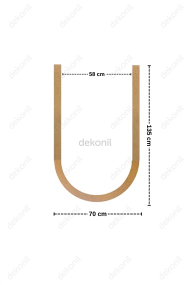 Ayla Pinterest MDF Oval Duvar Çıtası 70*135cm