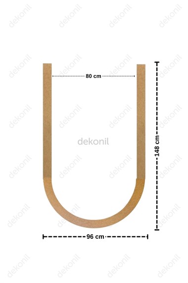 Ayla Pinterest Mdf Oval Duvar Çıtası 96*148cm