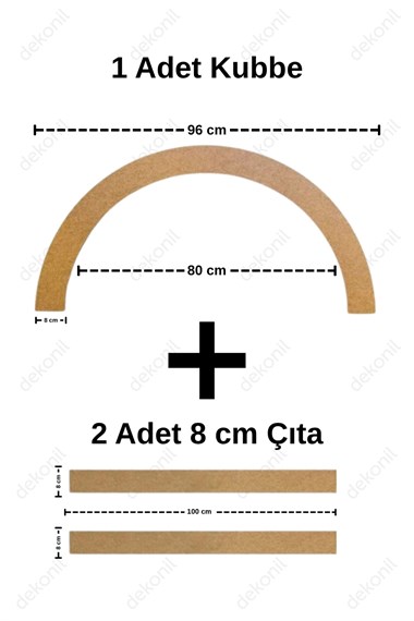 Ayla Pinterest Mdf Oval Duvar Çıtası 96*148cm