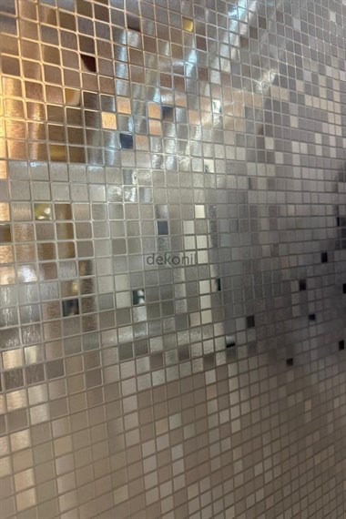 Aynalı Mozaik Desenli PVC Foam Board Duvar Paneli 122×244 cm