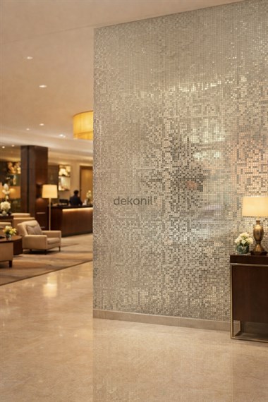 Aynalı Mozaik Desenli PVC Foam Board Duvar Paneli 122×244 cm