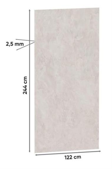 Beige Mermer Desenli Pvc Duvar Paneli 122*244 cm