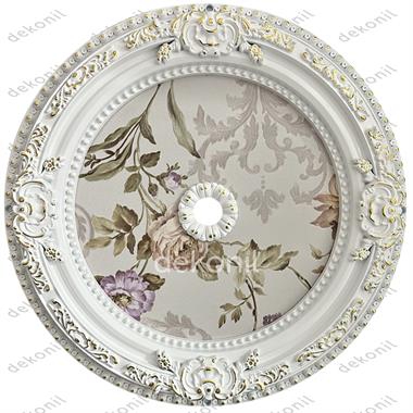 Beyaz Altın Oval Saray Tavan 60 cm