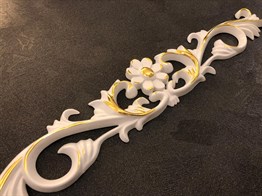 Beyaz Altın Papatya Motif 10*65cm