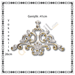 Beyaza Altın D19 Saray Tavan Köşe Motif 41*26 cm