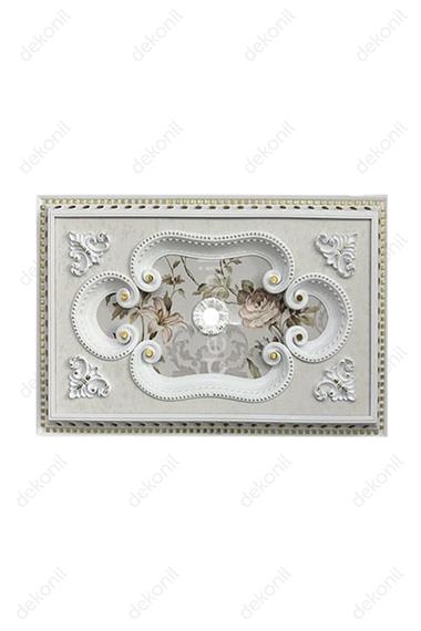 Beyaza Altın Dikdörtgen Saray Tavan 60*90 cm