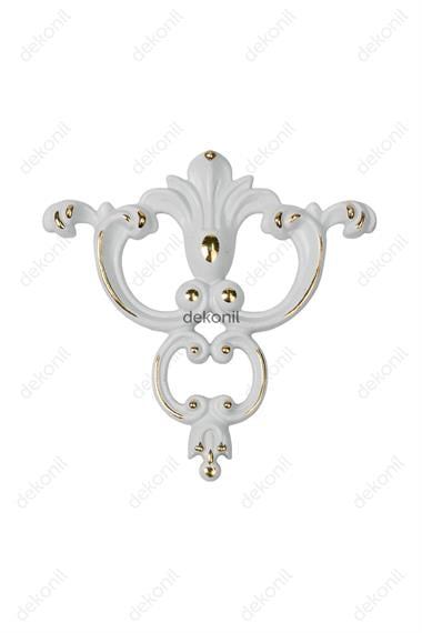 Beyaza Altın Göbek İçi Motif 15*16 cm