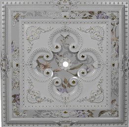 Beyaza Altın Kare Saray Tavan 120*120 cm