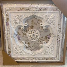 Beyaza Altın Kare Saray Tavan 120*120 cm