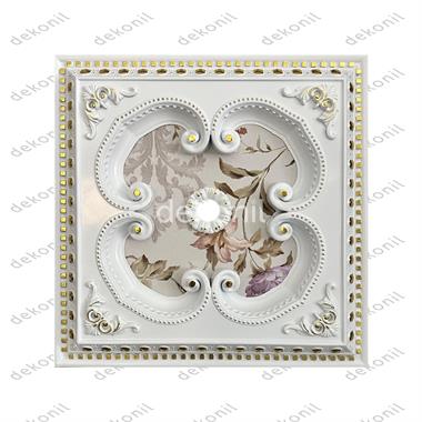 Beyaza Altın Kare Saray Tavan 60*60 cm