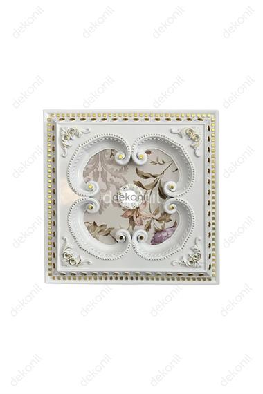 Beyaza Altın Kare Saray Tavan 60*60 cm