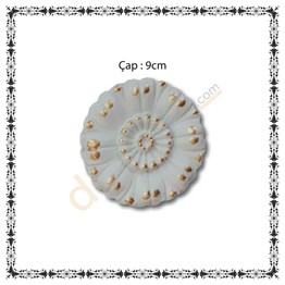 Beyaza Altın Küçük Papatya Motif 9 cm