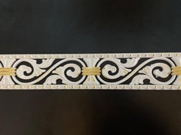 Beyaza Altın İşlemeli Bordür 10,5*100cm
