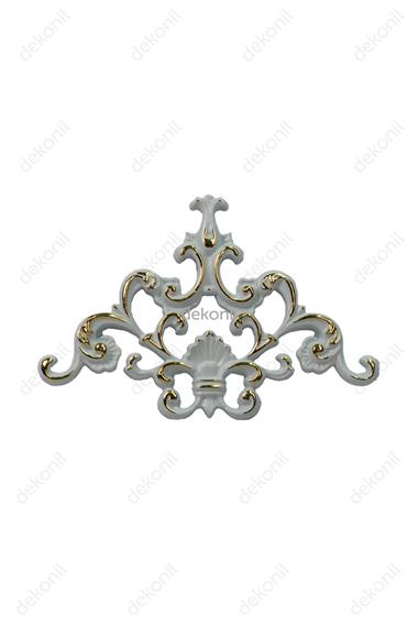 Beyaza Altın Saray Tavan Köşe Motif 27*18 cm