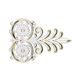 Beyaza Altın Saray Tavan Mızrak Motif 14*21 cm