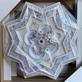 Beyaza Altın Yıldız Saray Tavan 120 cm