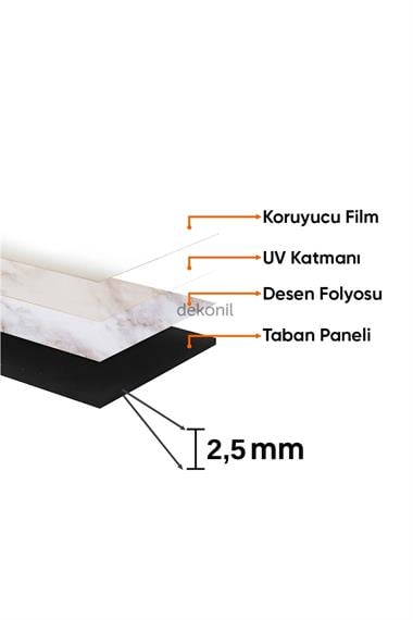 Black White Grey Mermer Desenli Pvc Duvar Paneli 122*244cm