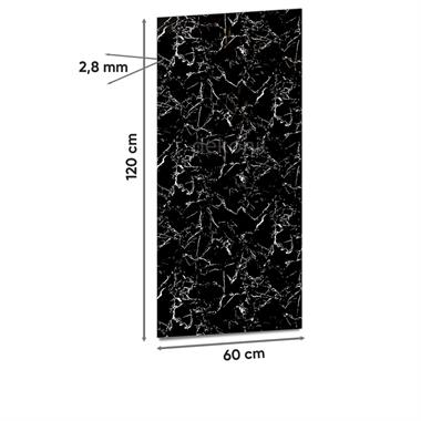 Black White Mermer Desenli Pvc Duvar Paneli 60*120cm