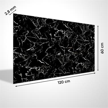 Black White Mermer Desenli Pvc Duvar Paneli 60*120cm