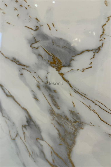 Calacatta Cream Light Mermer Desenli Pvc Duvar Paneli 122*244cm