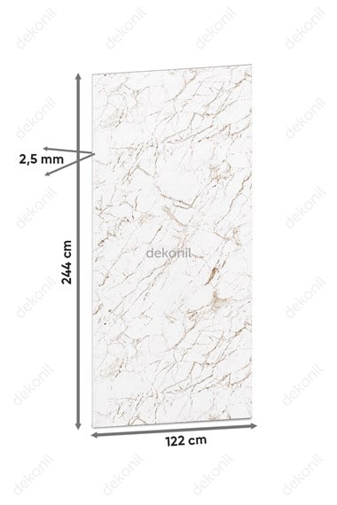 Calacatta Gold Mermer Desenli PVC Duvar Paneli 122x244 cm