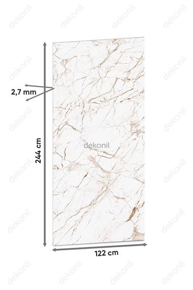 Calacatta Gold Mermer Desenli Pvc Duvar Paneli 122*244cm