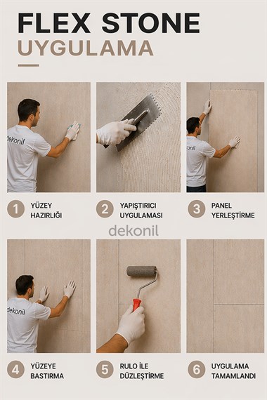 Çizgili Kabartma Flex Stone İnce Esnek Doğal Taş Panel 120*280