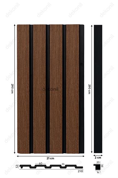 Dekonil Ahşap Siyah Tavan ve Duvar Lambri 21cm