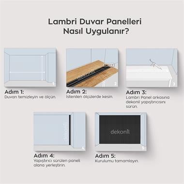 Dekonil Siyah Mermer Tavan ve Duvar Lambri 21cm