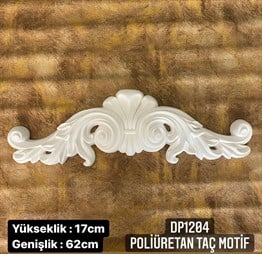 Dekoratif Poliüretan Boyanabilir Kapı Tacı 62 cm