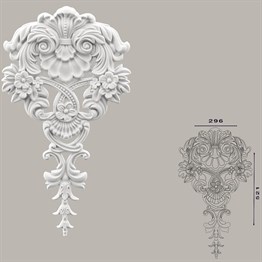 Dekoratif Poliüretan Boyanabilir Motif 52*30 cm