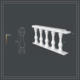 Dekoratif Poliüretan Badastrol 17*75cm