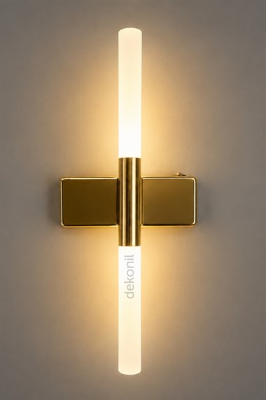Dekorise Pilli ve Elektrikli Kullanılabilen Gold LED Duvar Aplik