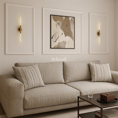 Destan 4 cm Boyanabilir Hazır Kesilmiş Duvar Çıtası Paketi 3lü (Silikon Hediyeli) (120*70 cm)