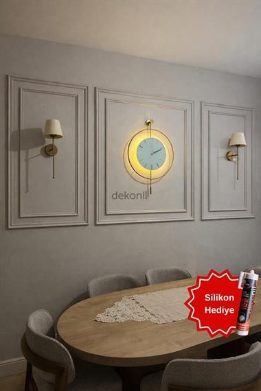 Destan 4cm ve 2,5 cm Boyanabilir Hazır Kesilmiş Duvar Çıtası Paketi 3lü (120cm*70cm)