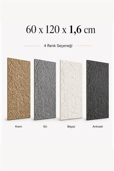 Doğaltaş Görünümlü 3D Poliüretan Kaya Paneli 60*120*1,6 cm