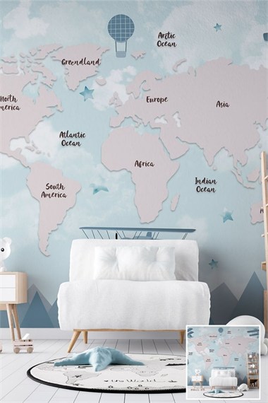 Childrens Room Personalized Print Wallpaper