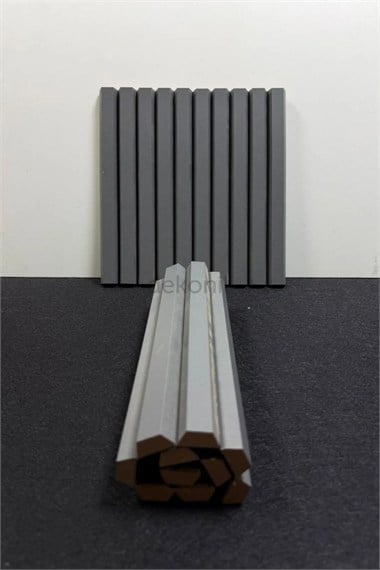 MDF FeltWood Antrasit Esnek Duvar Paneli (25*275*1.3cm)