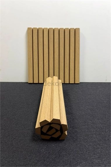 FeltWood Meşe Esnek Akustik MDF Duvar Paneli 25 × 275 × 1,3 cm