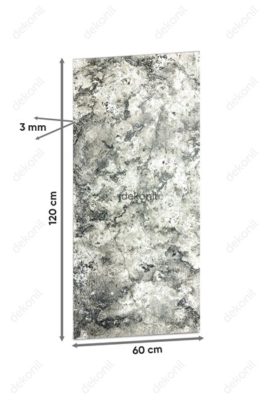 Fırtına Gri Mermer Flex Stone İnce Esnek Doğal Taş Panel 60*120 cm