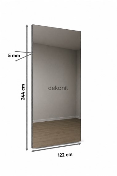 Füme Aynalı PVC Foam Board Duvar Paneli 122×244 cm